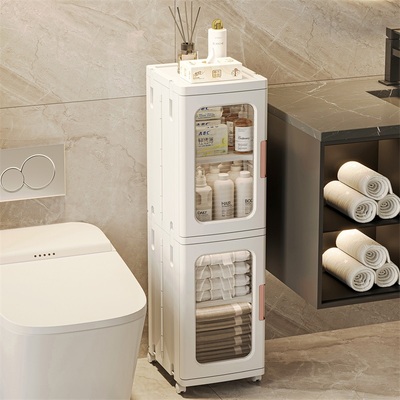 jeko免安装置物架卫生间折叠柜