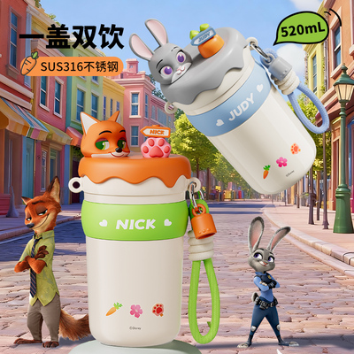迪士尼保温杯儿童水杯吸管杯