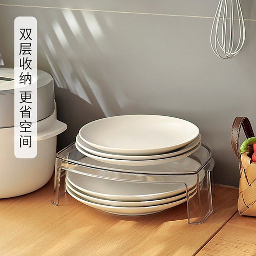 厨房可叠加碗碟收纳盒厨房