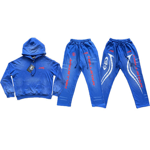 Hellstar Sports Gel Blue Hoodie pants 连帽卫衣长裤套装