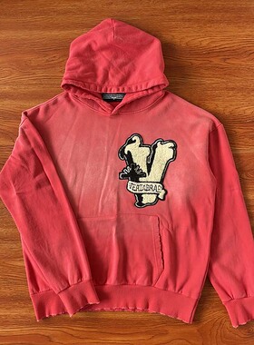 Vertabrae Embroidered Patch Logo Hoodie 磨烂洗水刺绣重工卫衣