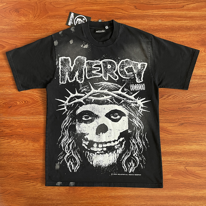 HellStar Studios 骷髅印花欧美风潮牌男女休闲短袖T恤