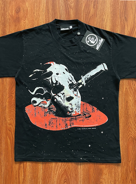 Hellstar Studios Halloween Skull 纯棉骷髅印花短袖T恤
