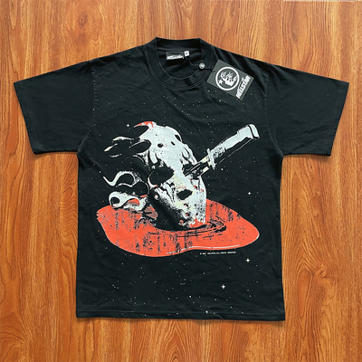 Hellstar Studios Halloween Skull 纯棉骷髅印花短袖T恤