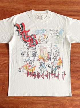 Vertabrae Push tee个性涂鸦印花纯棉短袖T恤