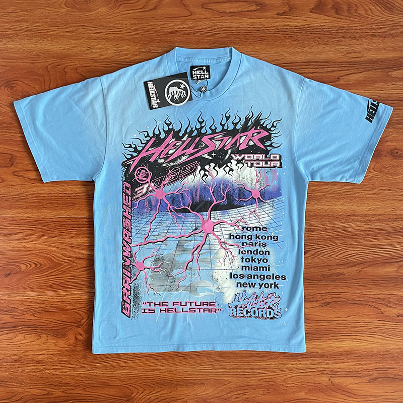 Hellstar Neuron Tour Capsule 10 Shirt美式高街洗水短袖T恤-封面