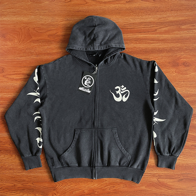 Hellstar Studios美式街头男女洗水做旧连帽卫衣