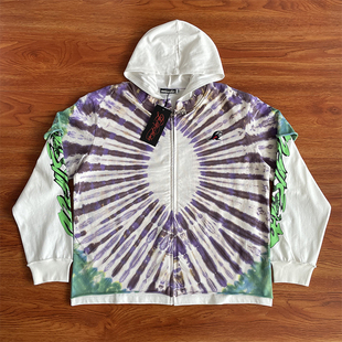 Hellstar Studios embroidery Hoodie 扎染刺绣拼接连帽卫衣