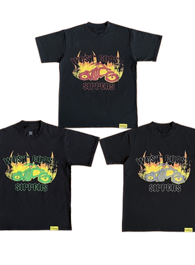 That's A Awful Lot of Cough Syrup摩托印花黑色潮流T恤