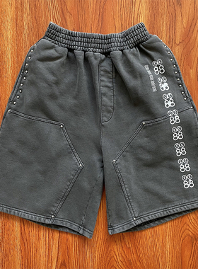 Project Capri Emergency short 欧美风柳钉洗水运动休闲短裤