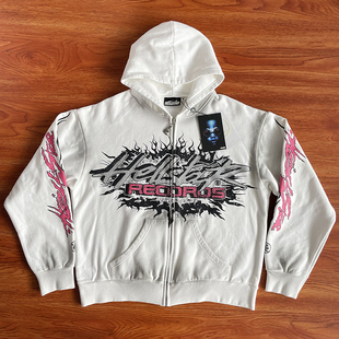 Hellstar Studios Flame Glitter Zip-Up Hoodie闪片连帽卫衣