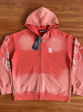 Hellstar Studios Path To Paradise Zip Up Hoodie拉链洗水卫衣