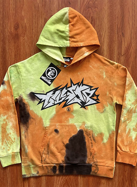 hellstar Studios UNRELEASED Crack paint Hoodie 裂纹扎染卫衣