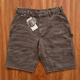 Hellstar Studios Denim shorts 重工洗水迷彩牛仔休闲短裤