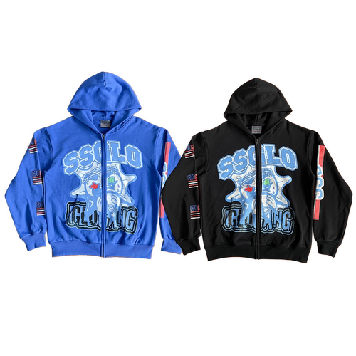 Glo Gang Boyz Worldwide hoodie 饮料卡通男女拉链卫衣