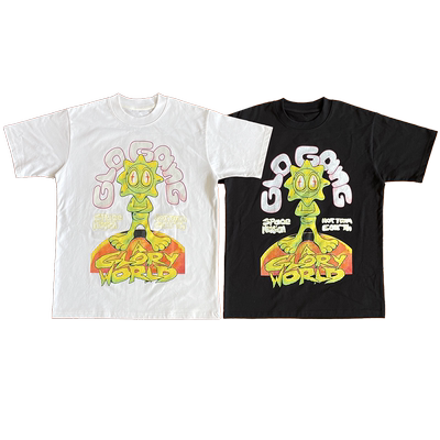 Glo Gang Boyz Worldwide Tee 卡通太阳印花男女同款短袖T恤
