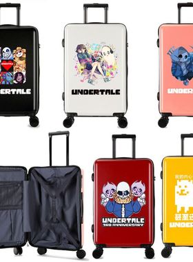 传说之下行李箱动漫周边Undertal韩版校园万向轮密码拉杆旅行箱包