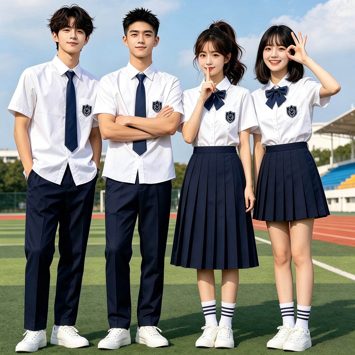 高中学生毕业班服套装初中生诗歌朗诵演讲比赛大合唱演出服装男女