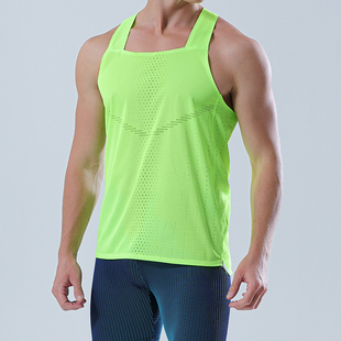 运动跑步背心男夏季速干上衣马拉松比赛竞速健身体育生田径训练服
