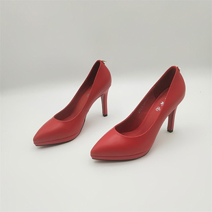 商场撤柜断码真皮女鞋孤品处理浅口细跟超高根套脚舒适百搭女单鞋