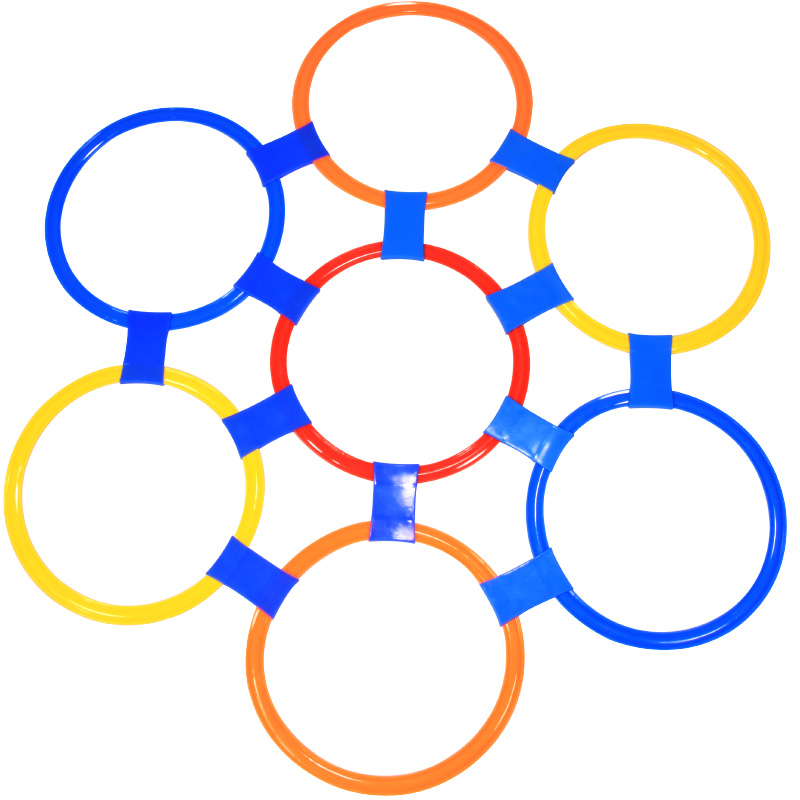 儿童跳房子格子宝宝感统训练器材家用圈圈环玩具体适能运动幼儿园