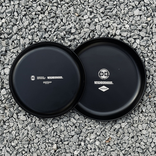 潮牌NBHD户外战术餐盘304不锈钢便携黑化碟子露营餐具野营装备