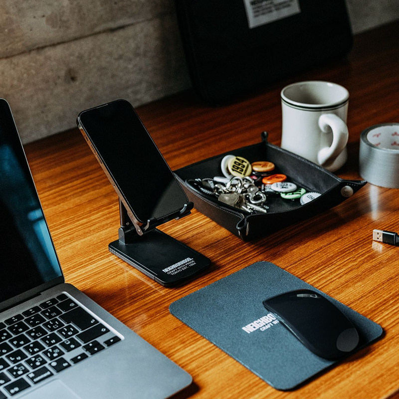 潮牌NBHD桌面纯黑办公桌垫防滑鼠标垫防水尼龙耐磨顺滑游戏垫