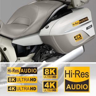 高分辨率音质 Hi-Res 画质 4K 8K HIFI贴纸 功放摩托汽车装饰贴花