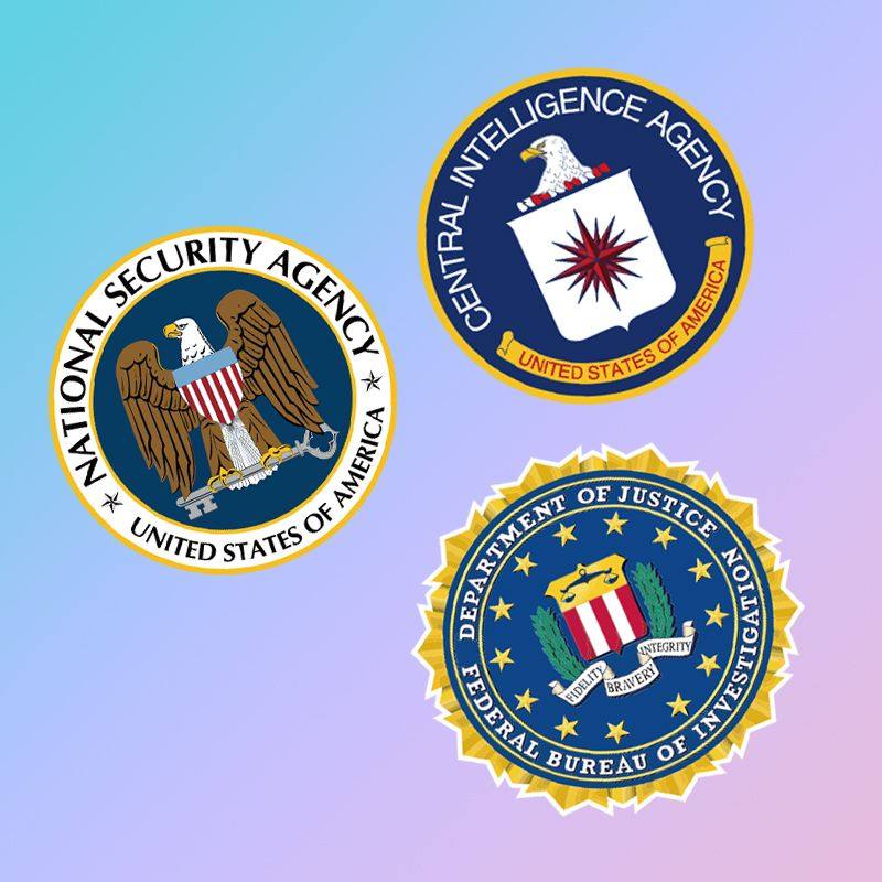 CIA FBI NSA 军迷爱好者军标贴纸 车身水弹战术箱子装饰军事贴花