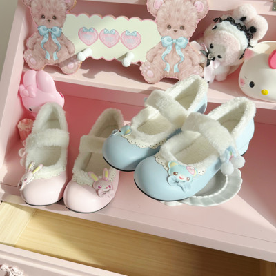 绒绒兔原创可爱冬季Lolita鞋子