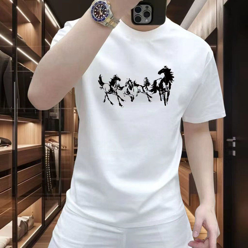 青年夏季纯棉短袖T恤男士帅气半袖衣服潮牌韩版修身休闲百搭上衣