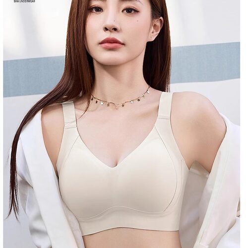 大胸显小内衣女薄款美背提拉文胸