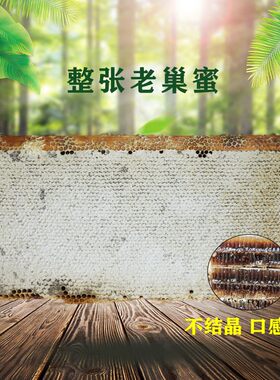 深山整张老巢蜜荆条巢蜜老蜂巢蜜大板子蜜黑蜂巢蜜批发代理