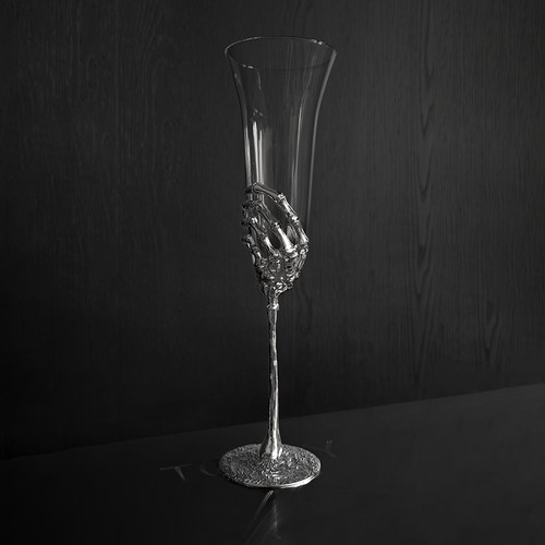 态生活轻奢风骷髅手香槟杯蛇院系列小众个性高脚红酒杯礼盒送男友