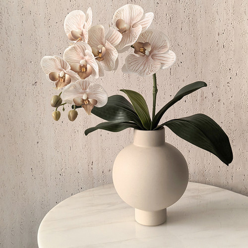 态生活 ins轻奢风奶油风陶瓷花瓶客厅餐桌花艺仿真花组合桌花摆件