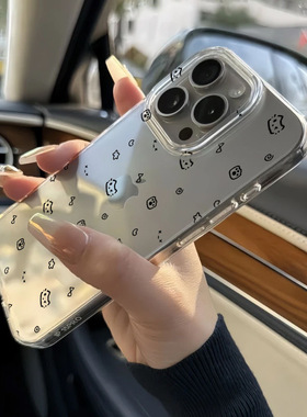 新款猫猫头像适用17/16promax手机壳15pro透明全包16pro14防摔iPhone13/16软胶12/78pXR/xs保护套