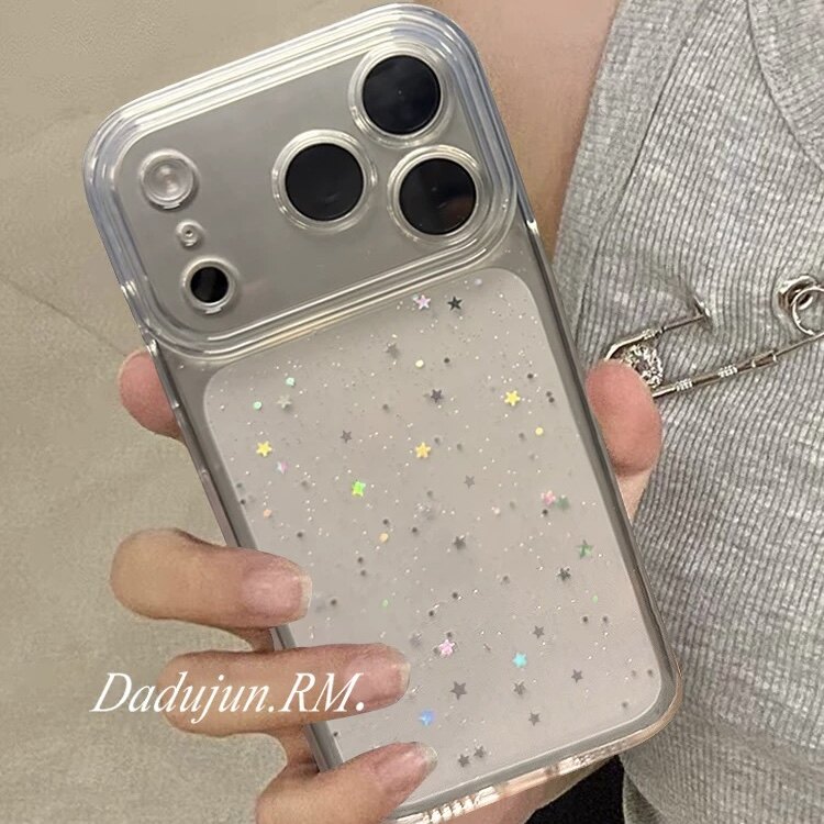 高级高超火适用苹果17promax手机壳新款iphone17pro闪粉星星17滴胶16全包镜头15pro防摔透明18pr