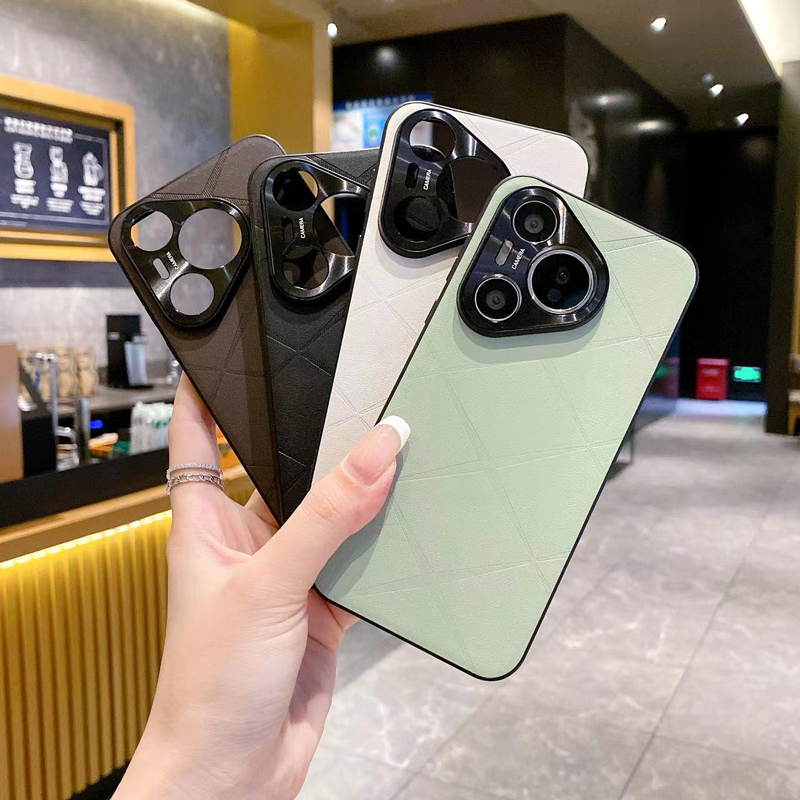 原机素皮壳适用华为P80手机壳荣耀200五金镜头壳步步高S19轻奢oppoRENO14保护套