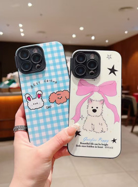 适用华为Mate 70新款萌彩手机壳iphone16电镀按键imdOPPOa5女y200