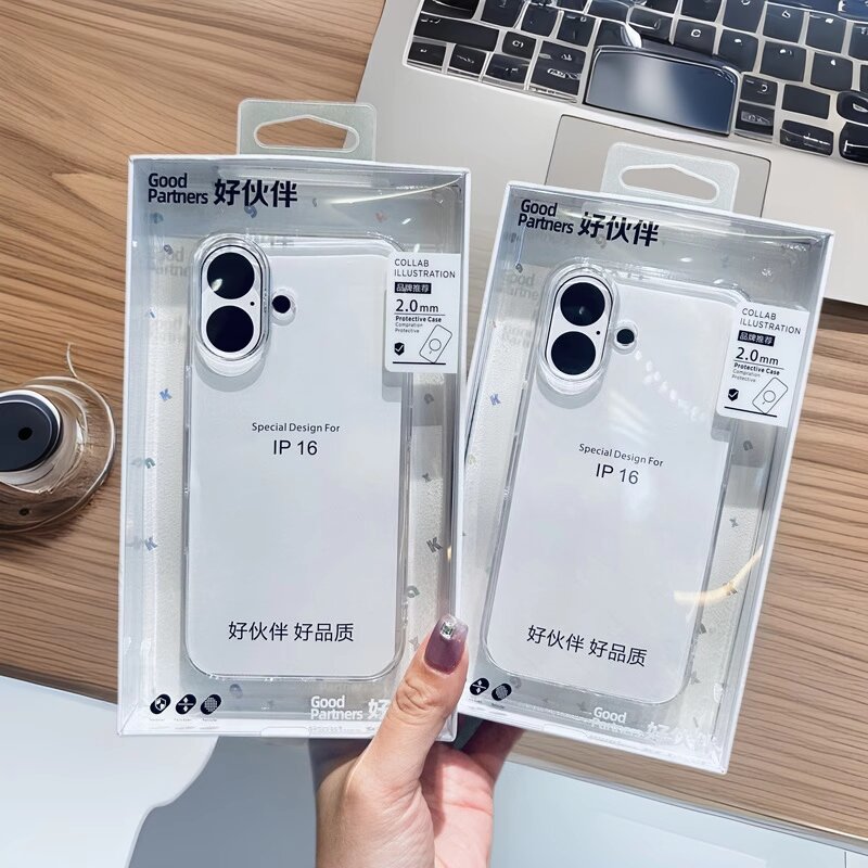 PC冰透适用iPhone16PRO透明手机壳苹果15promax硬壳华为P80ultra简约男女mate 70保护套