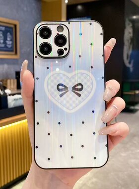 适用于苹果17promax手机壳新款镭射极光opporeno12卡通步步高x200s可爱华为mate70PRO精孔全包保护套