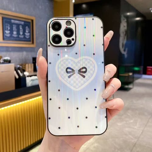 适用于苹果17promax手机壳新款镭射极光opporeno12卡通步步高x200s可爱华为mate70PRO精孔全包保护套
