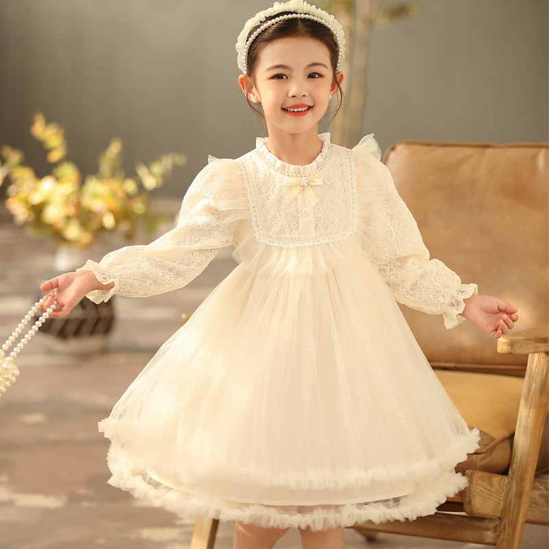 女童2025秋季新款蕾丝公主连衣裙中大童蓬蓬裙礼服表演服超仙裙子,童装/婴儿装/亲子装,连衣裙,淘宝优惠券,粉丝福利购,淘宝优惠卷