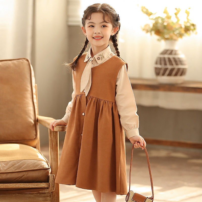 女童裙2025秋季新款中大童学院风甜美日系背心裙马甲斜纹连衣裙子,童装/婴儿装/亲子装,连衣裙,淘宝优惠券,粉丝福利购,淘宝优惠卷