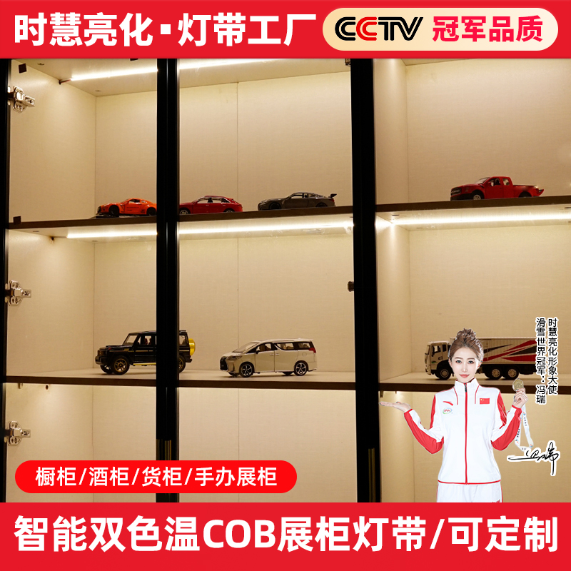 智能语音双色温COB灯带酒柜橱柜