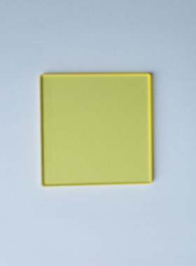 光学黄色玻璃JB470 金波滤光片470nm后通过前截止滤波片50*50*2mm