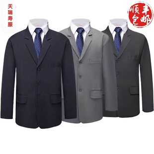 高档男女寿老衣全套七件套中山装西装服老人寿服送老衣男老人寿星