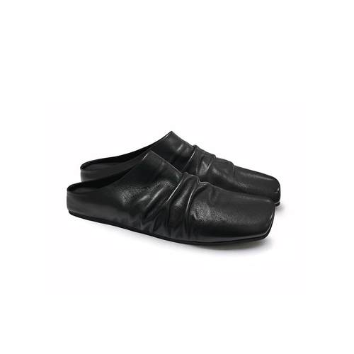 JCAESRLTHIP褶皱皮拖鞋头包头拖