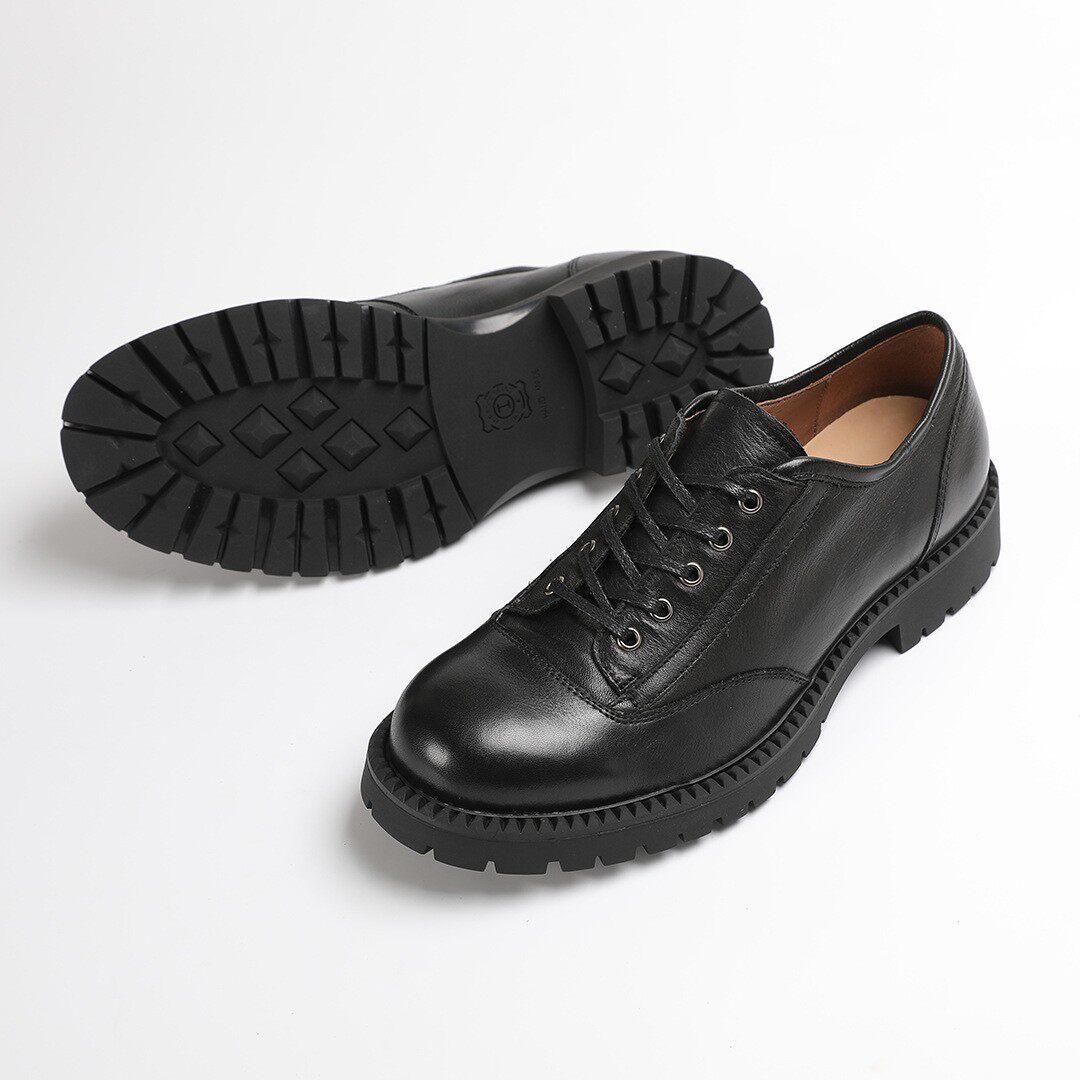 春款男士英伦风工装皮鞋经典美式大头鞋头层牛皮擦色厚底增高休闲