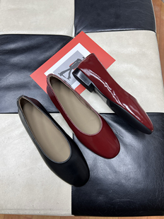 羊皮面绵羊皮里圆头浅口舒适百搭通勤女单鞋 新款 2cm跟 大厂品质